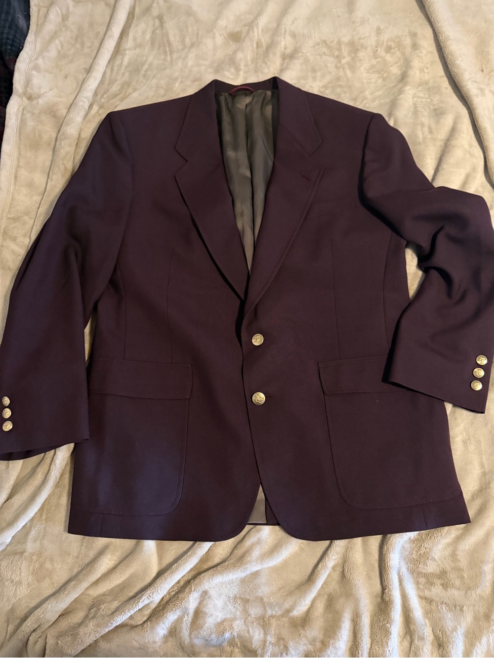 VTG Hart Schaffner & Marx Jack Nicklaus Burgundy Sport Coat Union Made USA 42R